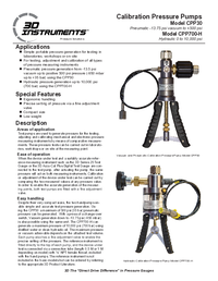Thumbnail of document Data Sheet - Model CPP30 Pneumatic Hand Pump